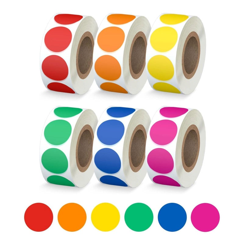 Printholic 1440 Count Home Moving Labels 24 Rolls Different Color Coding Moving Labels for Boxes Stickers + Fragile Moving Stickers + 2 Blank Label roll is for Customized use-Moving-Labels - Image 1